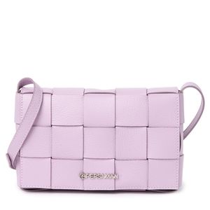 Persaman New York Olivia Woven Leather Crossbody Bag Lavender